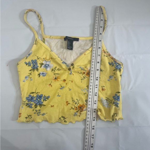 🌼 Forever 21 Yellow Floral Crop Top – Size Small 🌼 - Picture 8 of 9